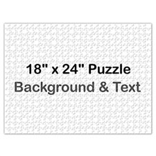 18x24英寸个性拼图 定制底色和文字 500块 (横式)