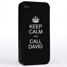 Personalized Black Keep Calm Hard Case Cover