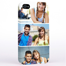 Personalized Simply Three Collage iPhone 4 Hard Case Cover