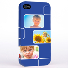 Personalized Navy 3 Collage iPhone 4 Hard Case Cover