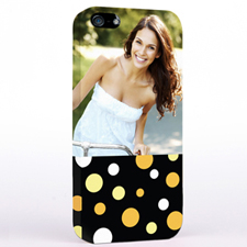 Personalized Glamorous Polka Dots Photo iPhone 5 iPhone Case