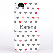 Personalized Colorful Small Hearts Hard Case Cover