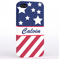 Personalized American Flag Hard Case Cover
