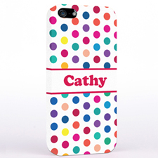 Personalized Fuchsia Colorful Polka Dot iPhone Case