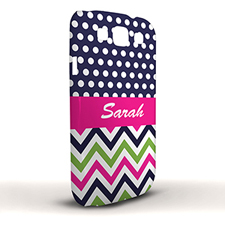 Design Your Own Colorful Chevron Black & White Polka Dots Samsung Phone Case Cover