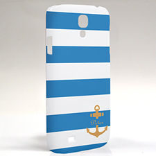 Custom Design Blue Stripe Orange Anchor Samsung Phone Case