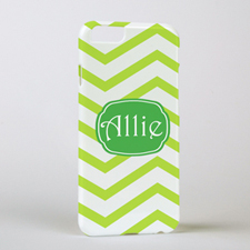 Lime Chevron Personalized iPhone 6 Case