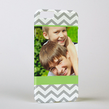 Lime Grey Chevron Personalized Photo iPhone 6 Case