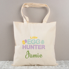 Little Egg Hunter Personalized Easter Tote Bag
