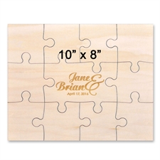 定制 20.3cm×25.4cm 11片规则雕刻木拼图，横向