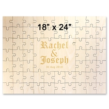 定制 45.7cm×61cm 59片规则雕刻木拼图，横向