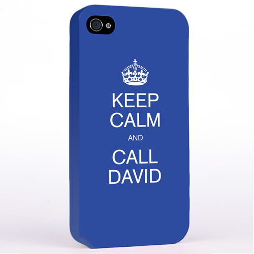 Personalized Blue Keep Calm Hard Case Cover
