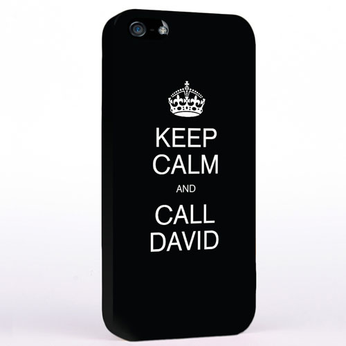 Personalized Black Keep Calm iPhone Case