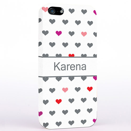 Personalized Colorful Small Hearts iPhone Case