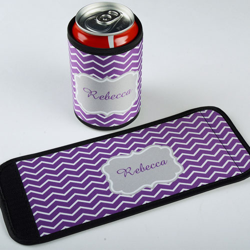 定制紫色线条饮料罐套