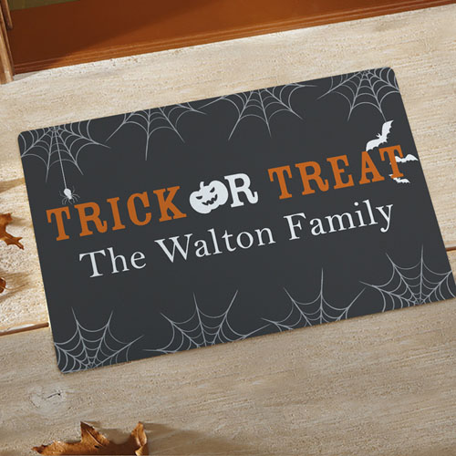 Trick Or Treat Personalized Doormat