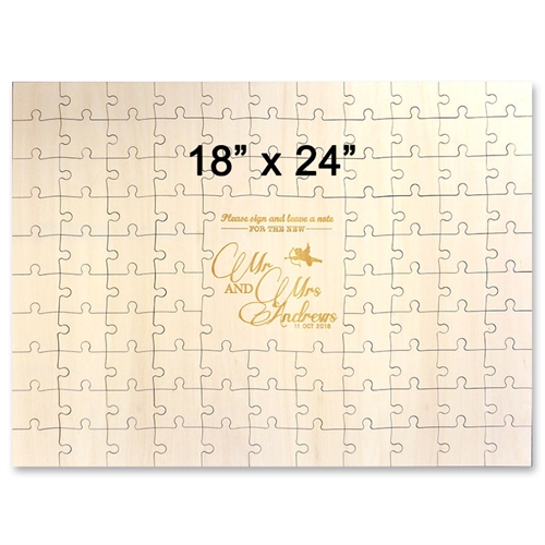 定制 45.7cm×61cm 99片规则雕刻木拼图，横向