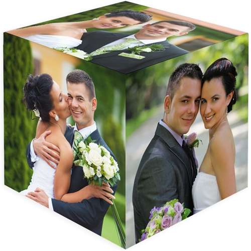 定制婚礼主题6面照片立方体