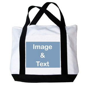 个性DIY帆布包-全幅横式照片（黑色）
